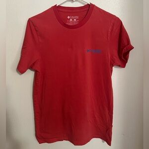COLUMBIA SPORTSWEAR Classic‎ PFG Tennessee Active T Shirt Red Blue Men's Size S